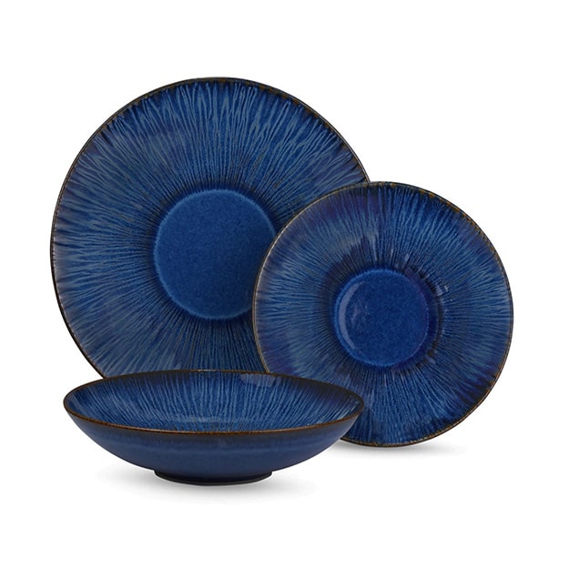 Navy dinnerware outlet set