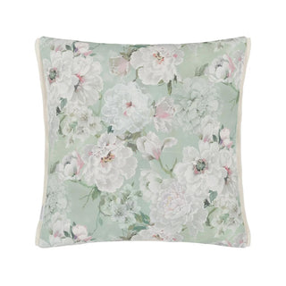 Eau De Nil Floral Decorative Pillow